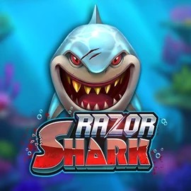 Razor Shark slot logo by Push Gaming at Cocoa Casino